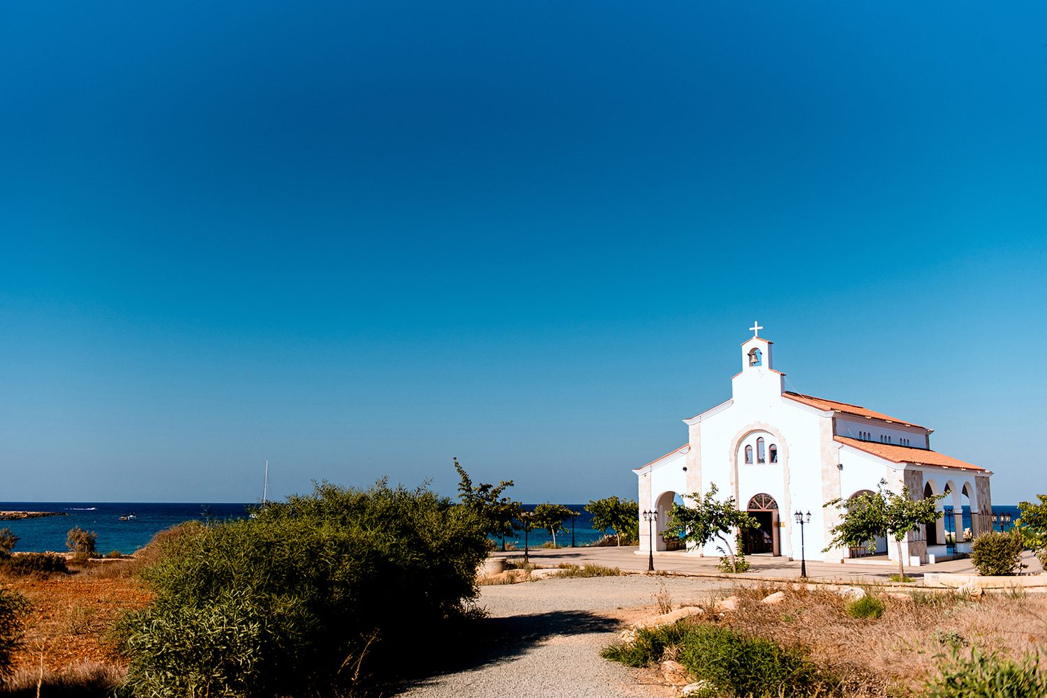 Chapel of St. Andreas by the sea in Protaras, Cyprus