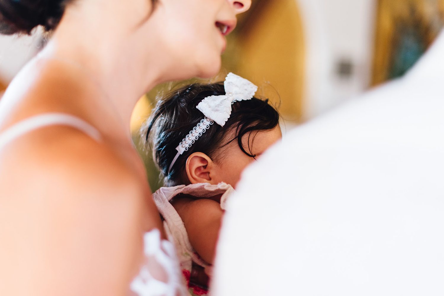 christening hair bow detail, christening in Protaras